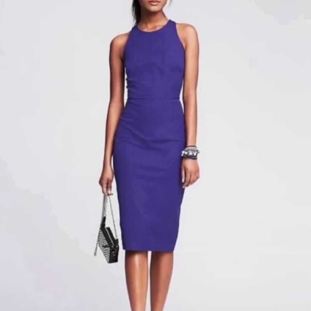 BANANA REPUBLIC | Cobalt Blue BodyCon (Fitted) Dress with Stretch | Size…